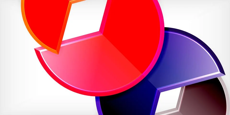 Trendy round shapes with triangular angle design element. Vector Illustration Illustrazione stock