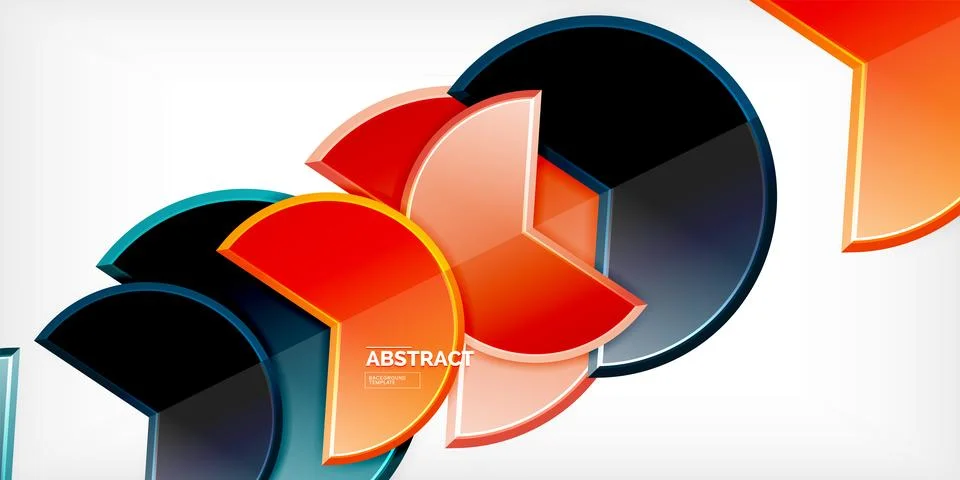Trendy round shapes with triangular angle design element. Vector Illustration Stock Illustration