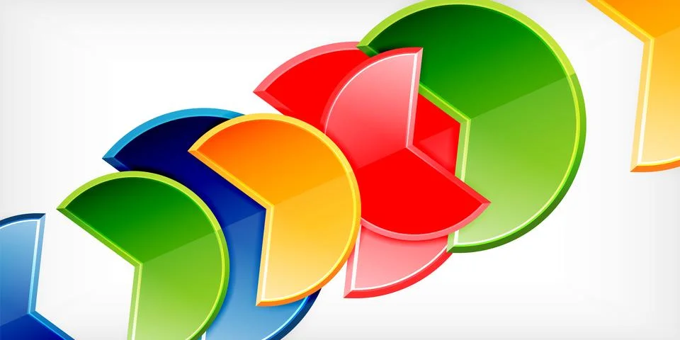 Trendy round shapes with triangular angle design element. Vector Illustration Ilustração Stock