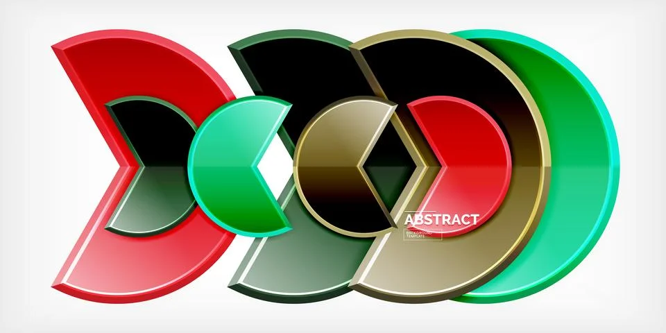 Trendy round shapes with triangular angle design element. Vector Illustration Ilustração Stock