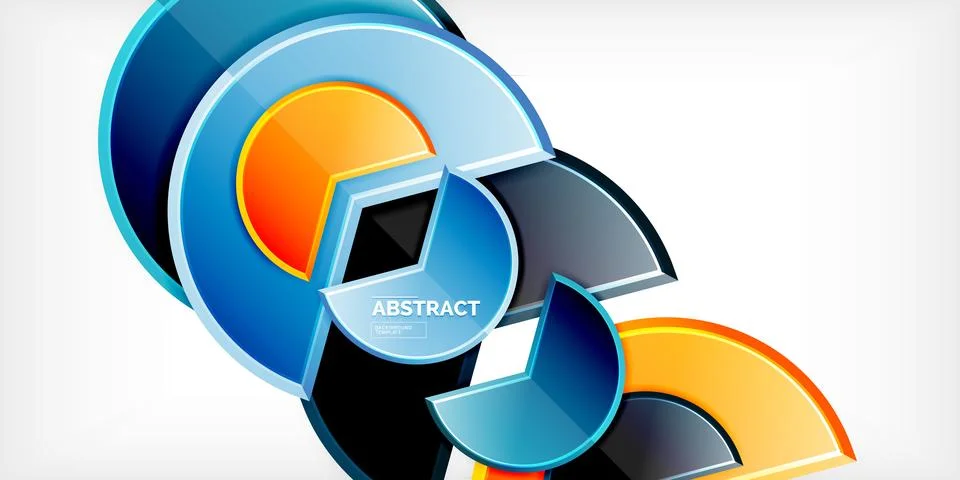 Trendy round shapes with triangular angle design element. Vector Illustration 스톡 일러스트