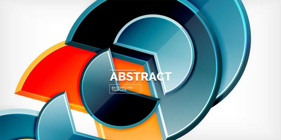 Trendy round shapes with triangular angle design element. Vector Illustration Illustrazione stock
