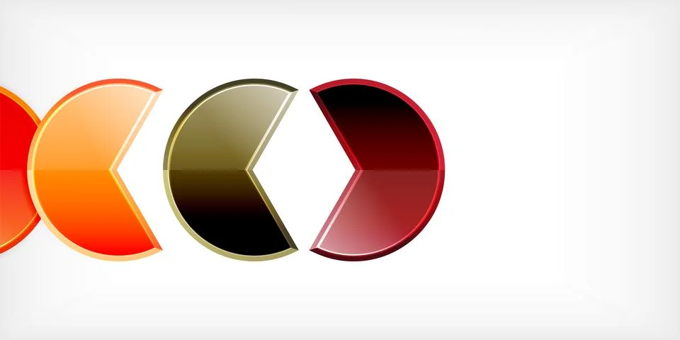 Trendy round shapes with triangular angle design element. Vector Illustration イラスト素材