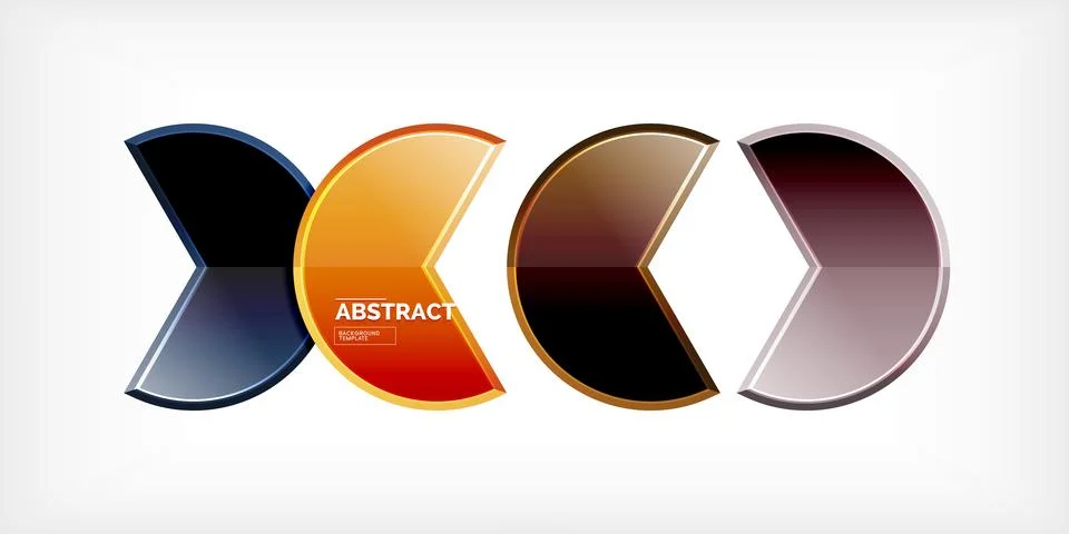 Trendy round shapes with triangular angle design element. Vector Illustration Ilustración de archivo