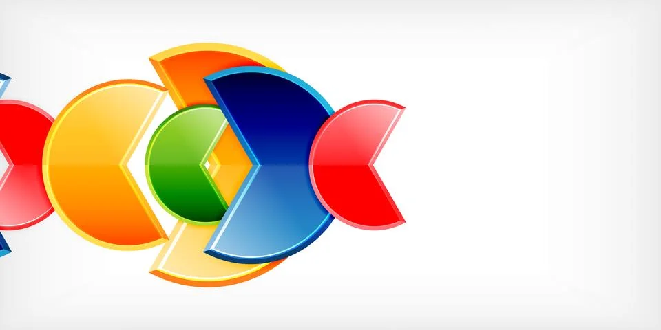 Trendy round shapes with triangular angle design element. Vector Illustration Ilustração Stock