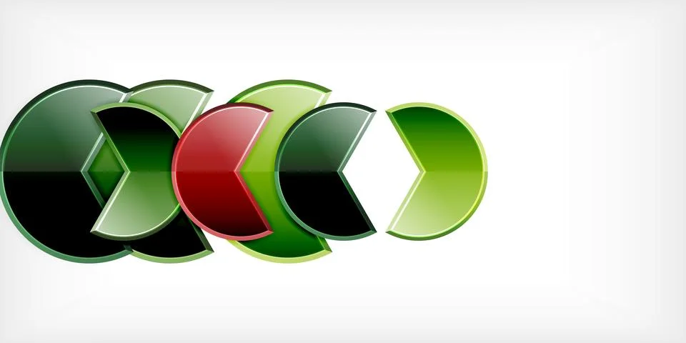 Trendy round shapes with triangular angle design element. Vector Illustration Illustrazione stock