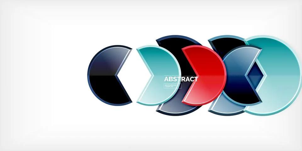 Trendy round shapes with triangular angle design element. Vector Illustration イラスト素材