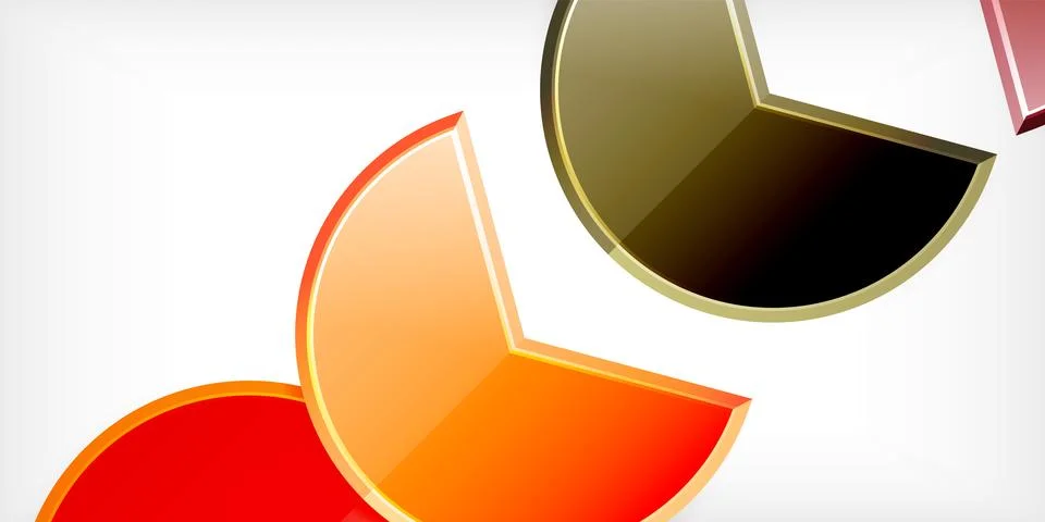 Trendy round shapes with triangular angle design element. Vector Illustration Stockillustratie