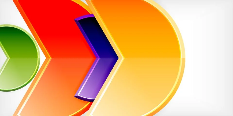 Trendy round shapes with triangular angle design element. Vector Illustration Illustrazione stock