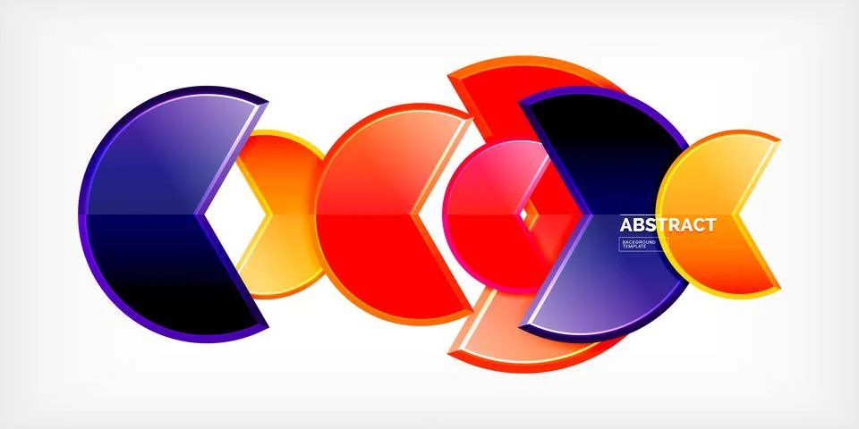 Trendy round shapes with triangular angle design element. Vector Illustration Stockillustratie