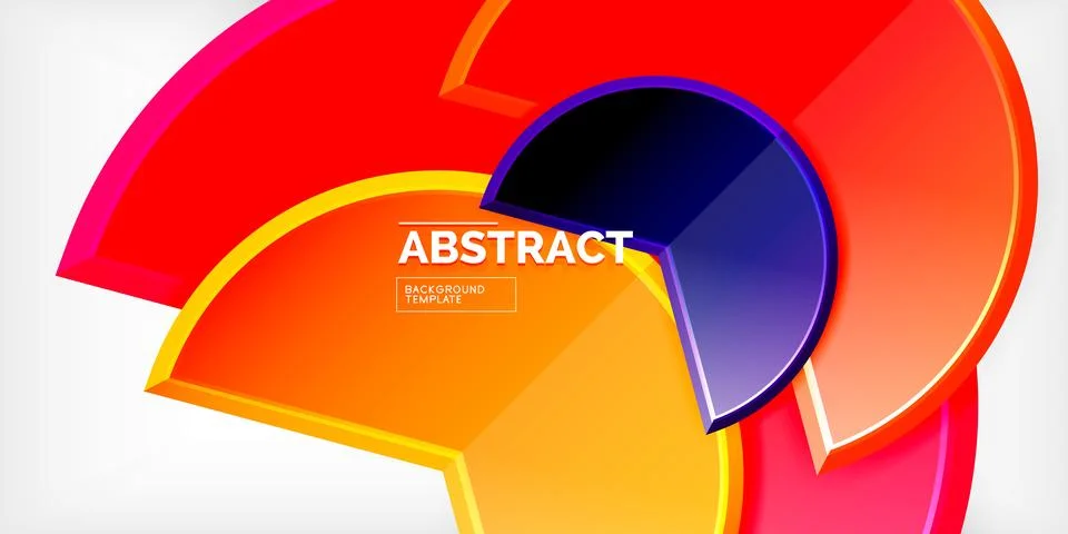 Trendy round shapes with triangular angle design element. Vector Illustration Ilustração Stock