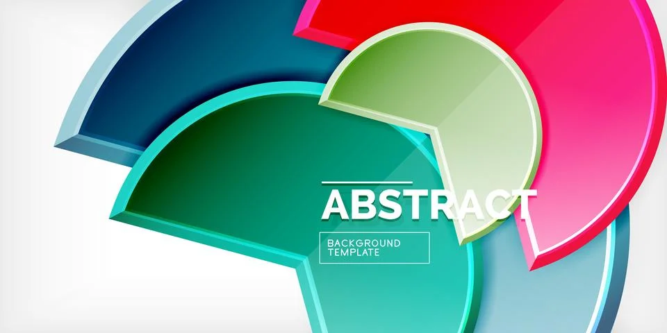 Trendy round shapes with triangular angle design element. Vector Illustration イラスト素材