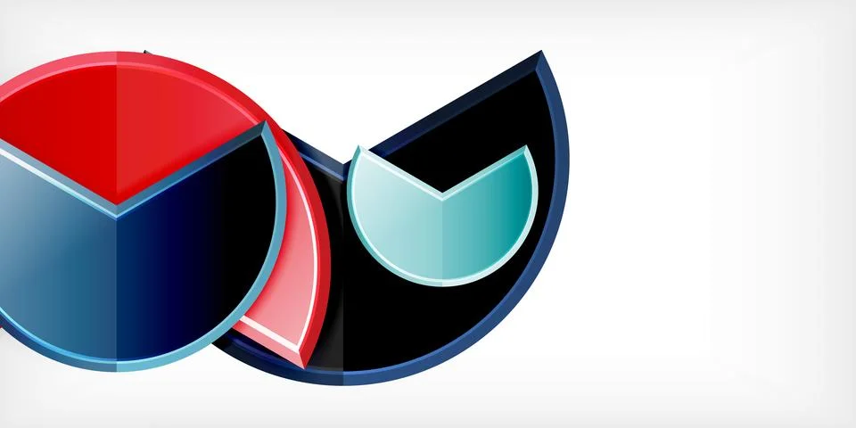 Trendy round shapes with triangular angle design element. Vector Illustration Ilustração Stock