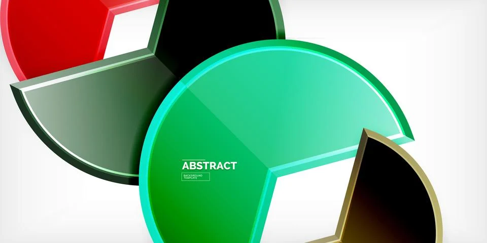 Trendy round shapes with triangular angle design element. Vector Illustration Illustrazione stock
