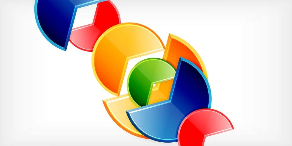 Trendy round shapes with triangular angle design element. Vector Illustration Illustrazione stock