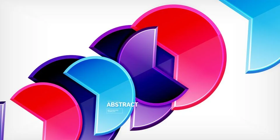 Trendy round shapes with triangular angle design element. Vector Illustration イラスト素材