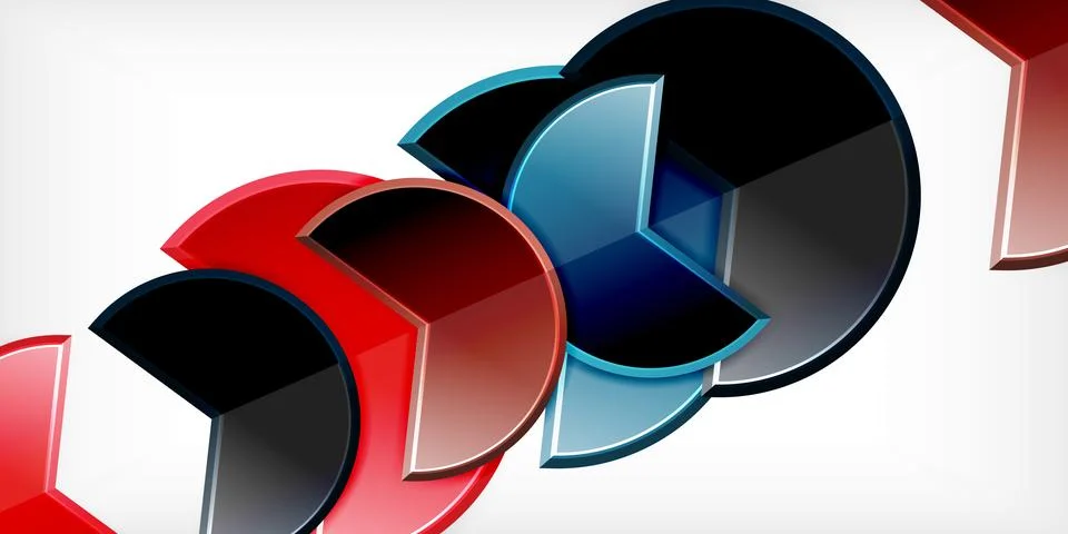 Trendy round shapes with triangular angle design element. Vector Illustration Stockillustratie