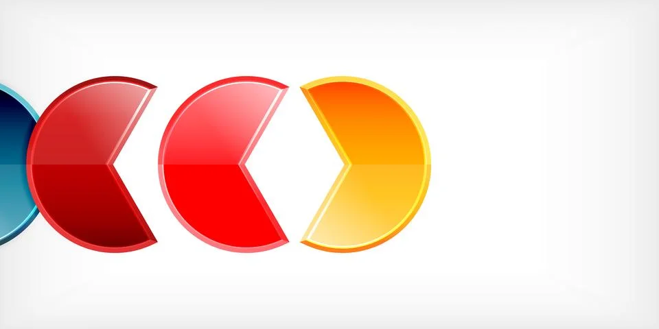 Trendy round shapes with triangular angle design element. Vector Illustration Stockillustratie