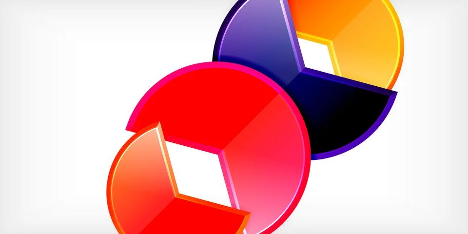 Trendy round shapes with triangular angle design element. Vector Illustration 스톡 일러스트