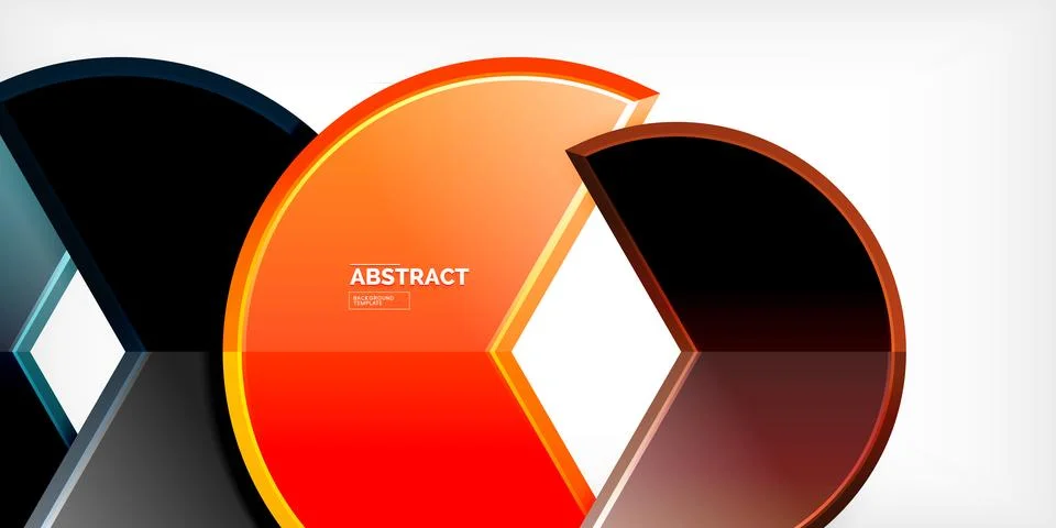 Trendy round shapes with triangular angle design element. Vector Illustration Illustrazione stock