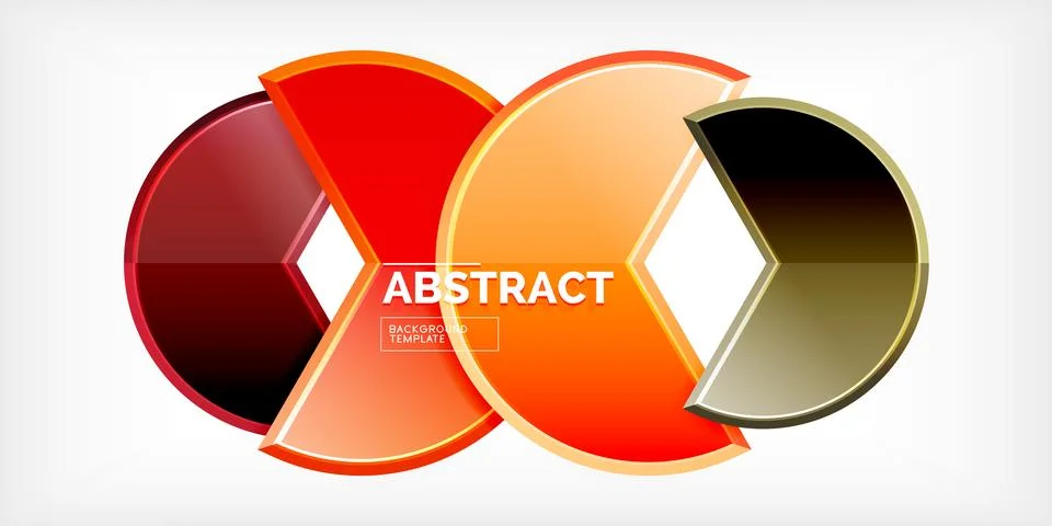 Trendy round shapes with triangular angle design element. Vector Illustration Ilustración de archivo