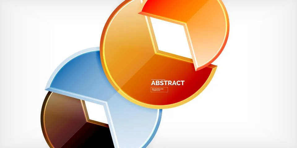 Trendy round shapes with triangular angle design element. Vector Illustration Illustrazione stock