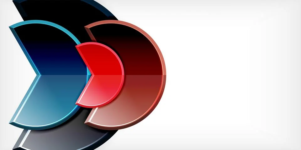 Trendy round shapes with triangular angle design element. Vector Illustration Illustrazione stock