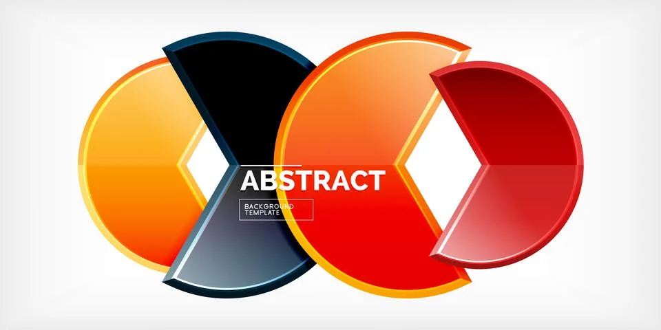 Trendy round shapes with triangular angle design element. Vector Illustration Stock Illustration