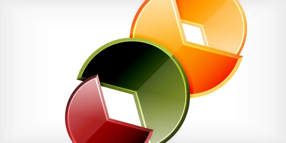 Trendy round shapes with triangular angle design element. Vector Illustration Illustrazione stock