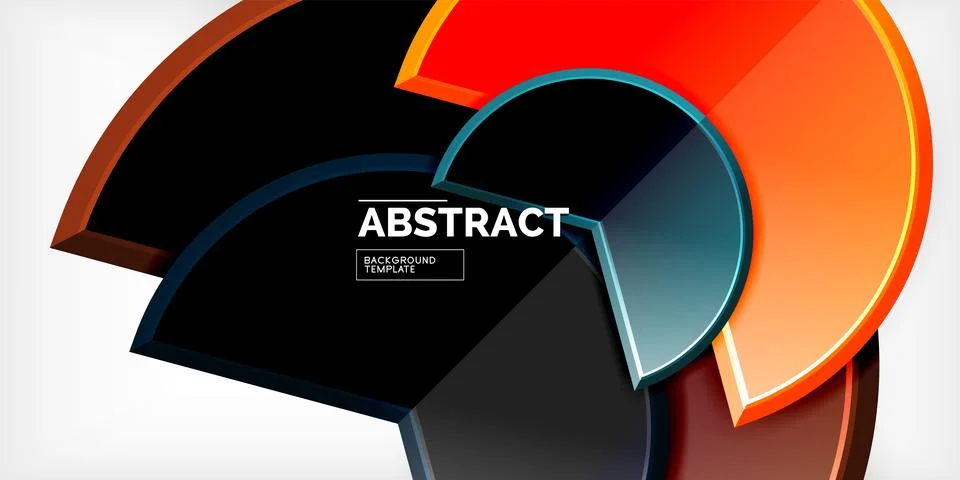 Trendy round shapes with triangular angle design element. Vector Illustration Stock Illustration