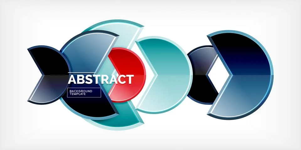 Trendy round shapes with triangular angle design element. Vector Illustration Stock Illustration