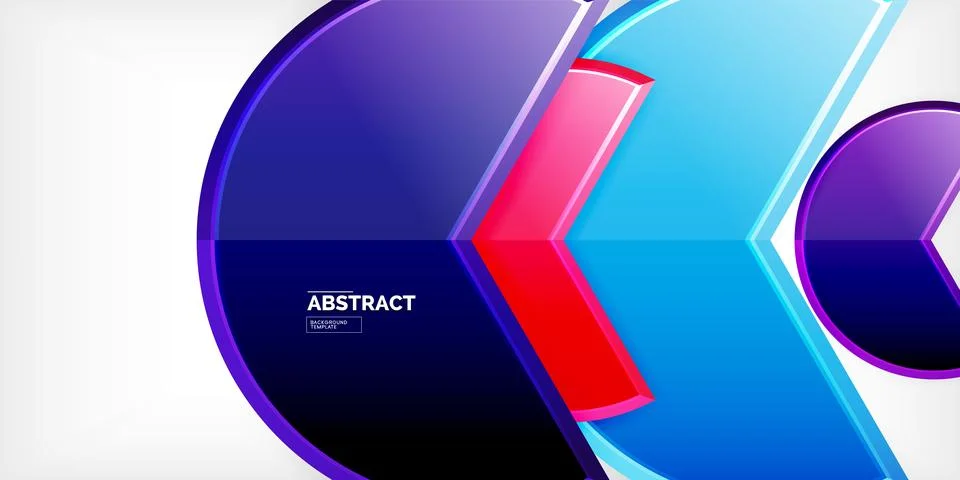 Trendy round shapes with triangular angle design element. Vector Illustration Illustrazione stock