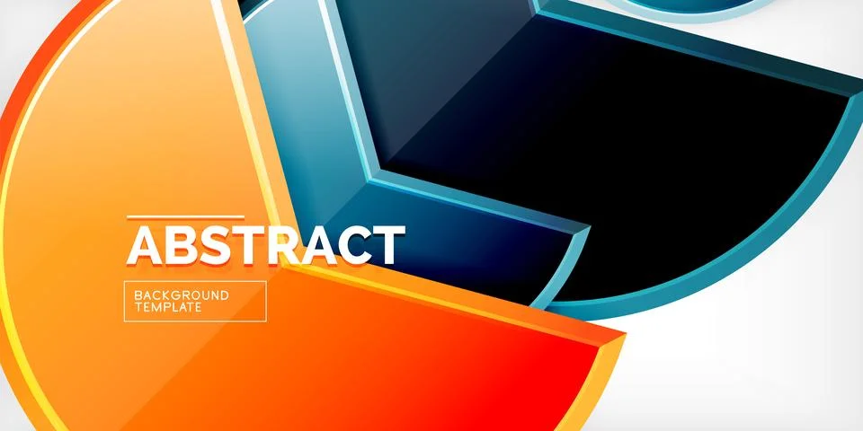 Trendy round shapes with triangular angle design element. Vector Illustration Illustrazione stock