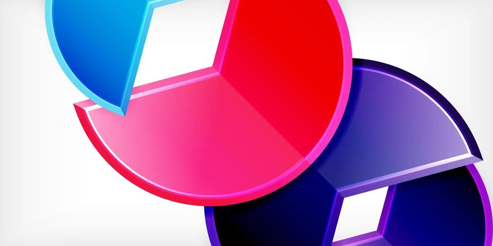 Trendy round shapes with triangular angle design element. Vector Illustration Stock Illustration