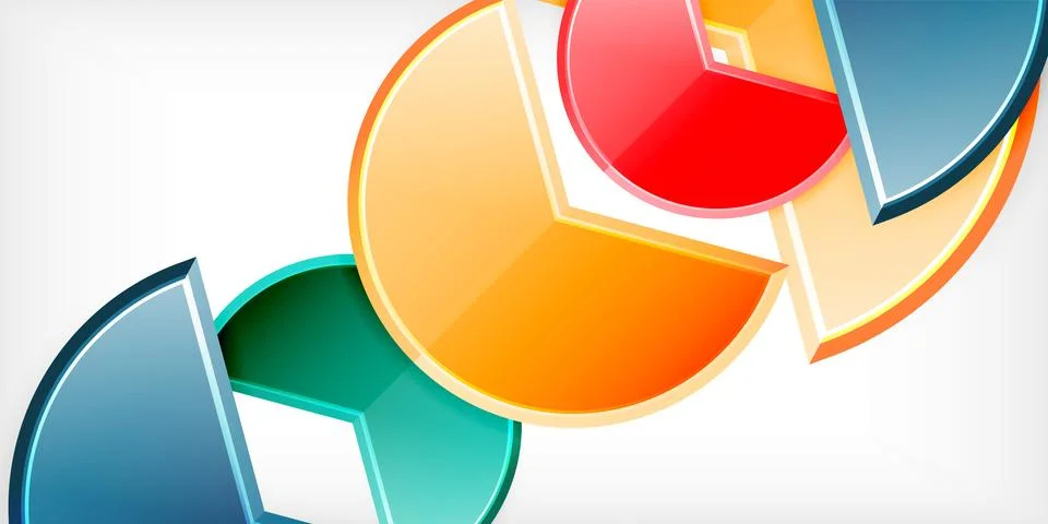 Trendy round shapes with triangular angle design element. Vector Illustration Illustrazione stock