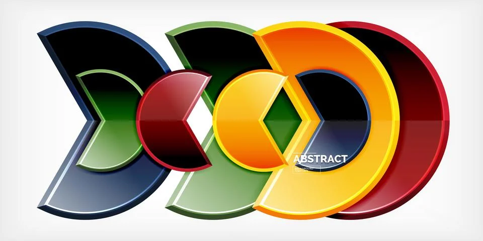 Trendy round shapes with triangular angle design element. Vector Illustration 스톡 일러스트