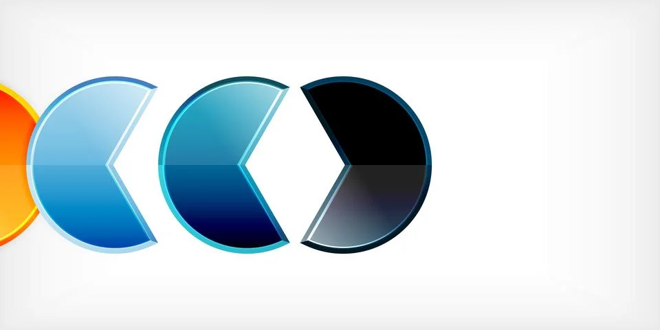 Trendy round shapes with triangular angle design element. Vector Illustration Ilustração Stock