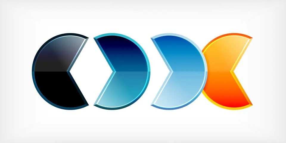 Trendy round shapes with triangular angle design element. Vector Illustration Ilustração Stock