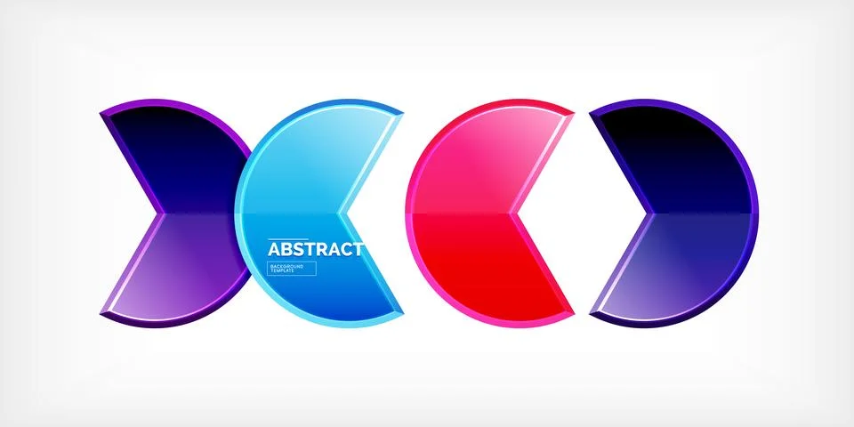 Trendy round shapes with triangular angle design element. Vector Illustration イラスト素材