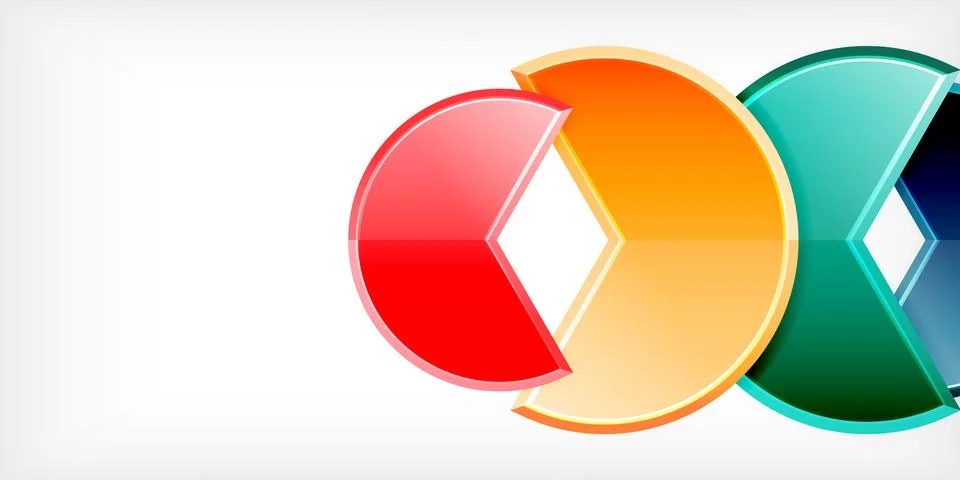 Trendy round shapes with triangular angle design element. Vector Illustration Stockillustratie