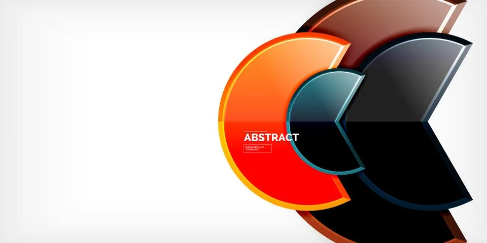 Trendy round shapes with triangular angle design element. Vector Illustration 스톡 일러스트