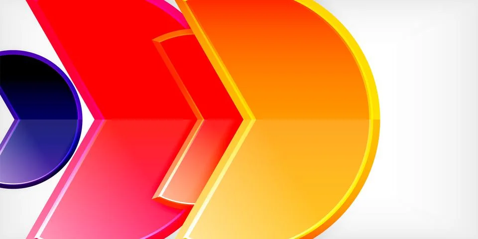 Trendy round shapes with triangular angle design element. Vector Illustration Illustrazione stock