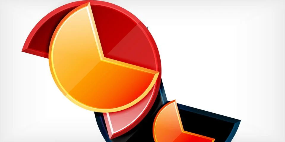 Trendy round shapes with triangular angle design element. Vector Illustration Stock Illustration