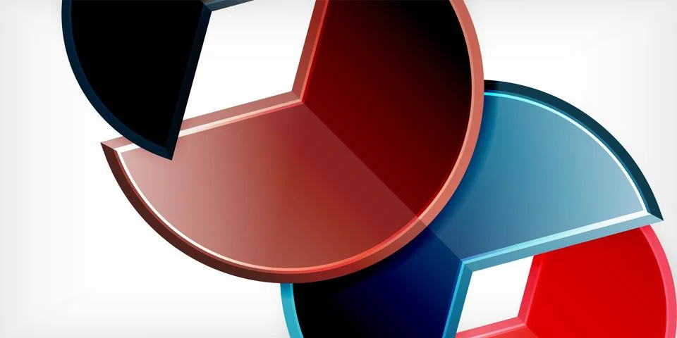 Trendy round shapes with triangular angle design element. Vector Illustration Illustrazione stock