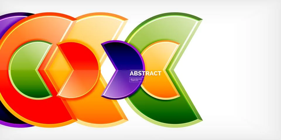 Trendy round shapes with triangular angle design element. Vector Illustration 스톡 일러스트