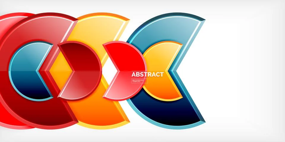 Trendy round shapes with triangular angle design element. Vector Illustration Illustrazione stock
