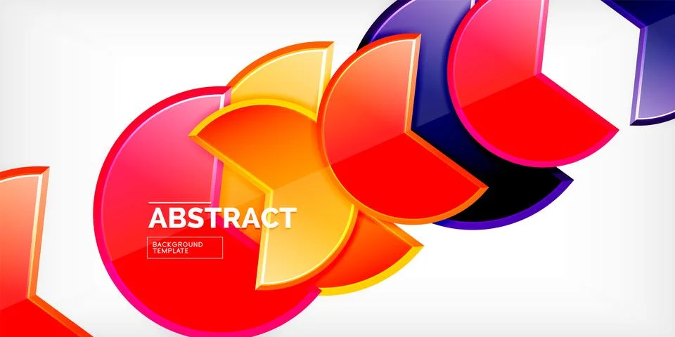 Trendy round shapes with triangular angle design element. Vector Illustration Illustrazione stock
