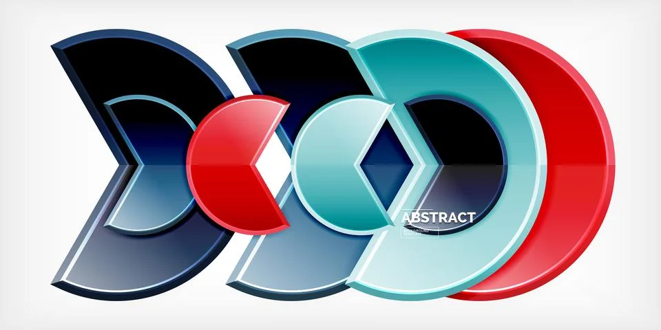 Trendy round shapes with triangular angle design element. Vector Illustration Illustrazione stock