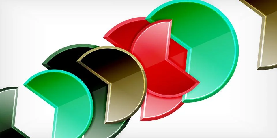 Trendy round shapes with triangular angle design element. Vector Illustration 库存插图