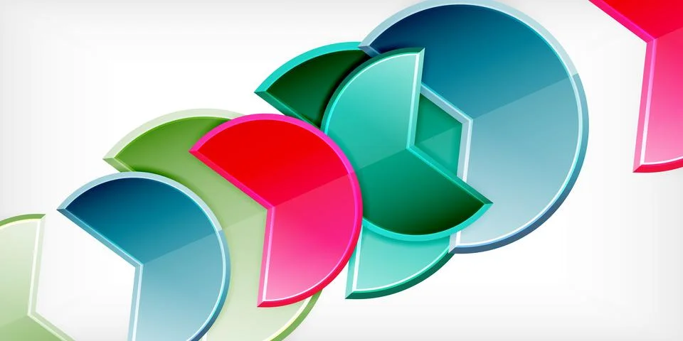 Trendy round shapes with triangular angle design element. Vector Illustration Ilustração Stock